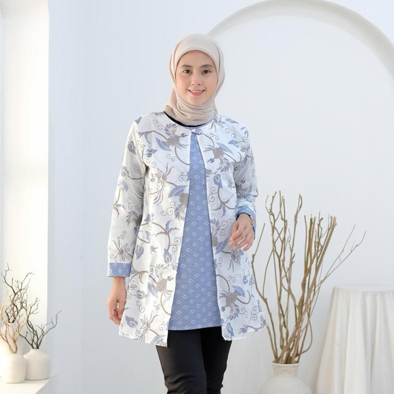 Terbaru Tunik Batik Bolero Lengan Panjang Atasan Batik Wanita Bolero Terbaru