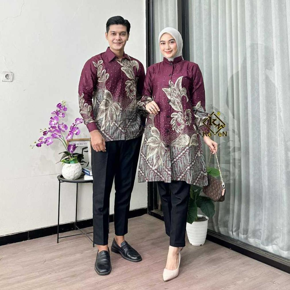 Cuci Gudang Couple Batik Kemeja Tunik Couple Batik Jumbo Batik Kantor