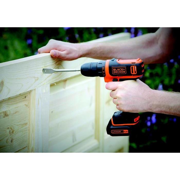 Black + Decker 10.8V Drill Driver Lithium 1 battery kitbox BDCDD12K-B1