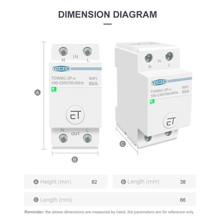 Grosir Ewelink Wifi 1 Phase On-Off Switch Breaker 80A 220Vac Din Rail
