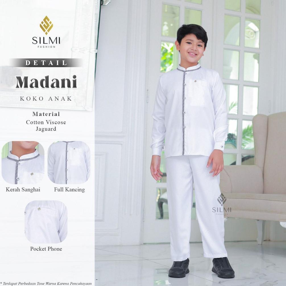 HEMAT Silmi | Madani Family - Gamis Putih Elegan - Abaya Putih Umroh - Sarimbit Keluarga Couple