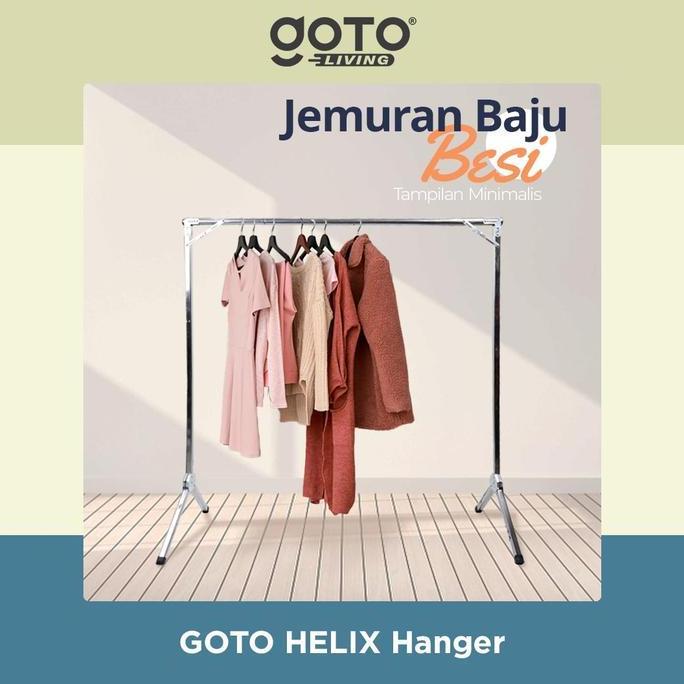 [COD] Helix Tiang Jemuran Baju Besi Lipat Hanger Pakaian Portable