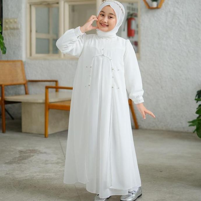 KHUSUS KAMU PRODUK [ALTAIR.KIDS] Haima Gamis Set Gamis Anak Perempuan 5-12 Tahun Premium Import Gami