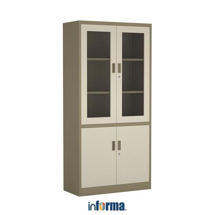 Informa Kiev Lemari Arsip Kantor Metal Dengan Pintu - Cokelat Rak Dokumen Kabinet Besi Filing Tempat