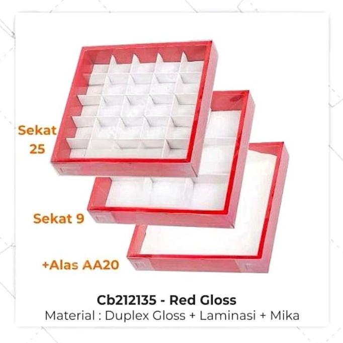 Box Sekat 9 Dus Kotak Kue Packaging Brownies Pie Coklat Pra