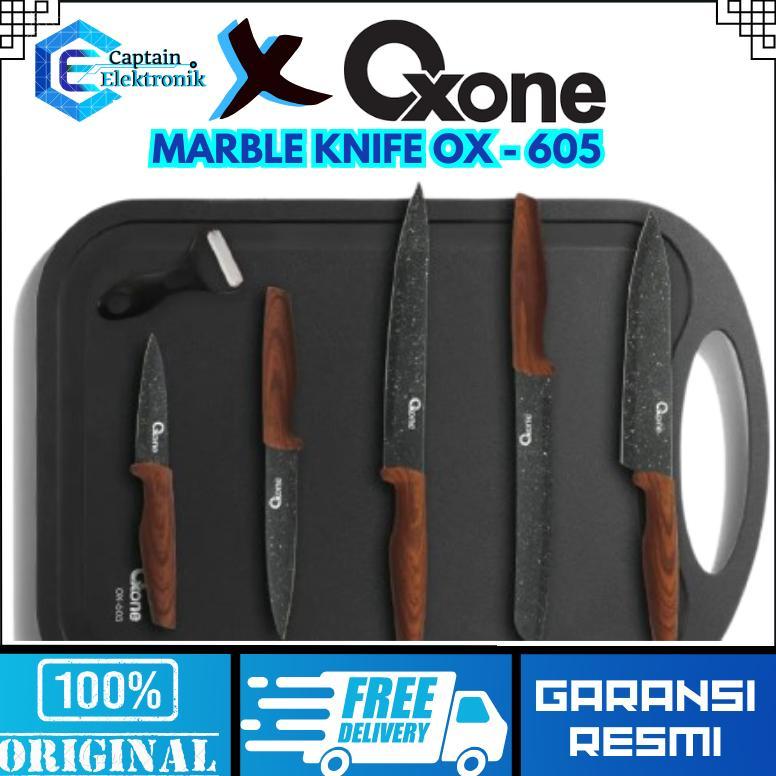 OXONE BLACK MARBLE PISAU DAPUR KNIFE SET OXONE 605 OX-605 OX 605 OX605