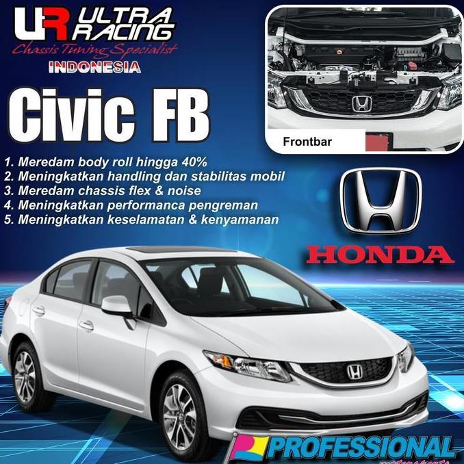 Promo Aksesoris / Strutbar / Stabiliser ULTRA RACING Honda Civic FB 2points Diskon