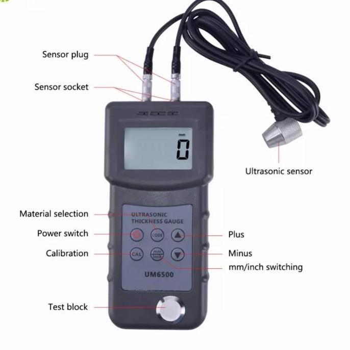 Promo Um6500 Digital Ultrasonic Thickness Gauge Meter Portable Metal Wall Thickness Tester With Lcd 