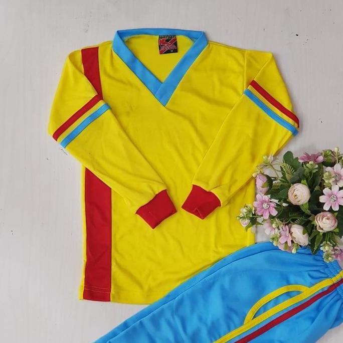 BAJU OLAHRAGA KUNING AQUA UNTUK ANAK TK DAN PAUD