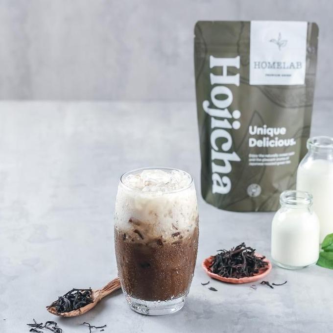 Woiiini- Homelab Bubuk Minuman Hojicha Premium / Roasted Green Tea Hojicha Powder - 200G