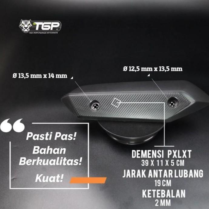 Cover Tameng Pelindung Knalpot Beat Fi 2013 2014 Non Esp Hitam Ori Tgp Murah