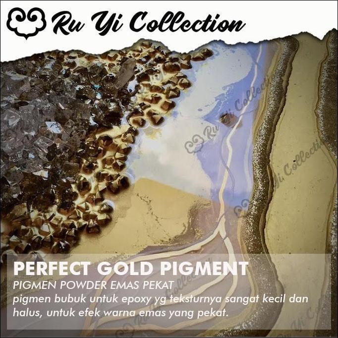 PIGMEN BUBUK PERFECT GOLD DAN SILVER DENGAN BUTIRAN SUPER HALUS UNTUK RESIN EPOXY