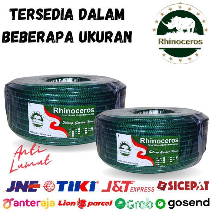 Selang Air Benang Hijau 5/8 100Meter Rhinoceros Selang Anti Lumut