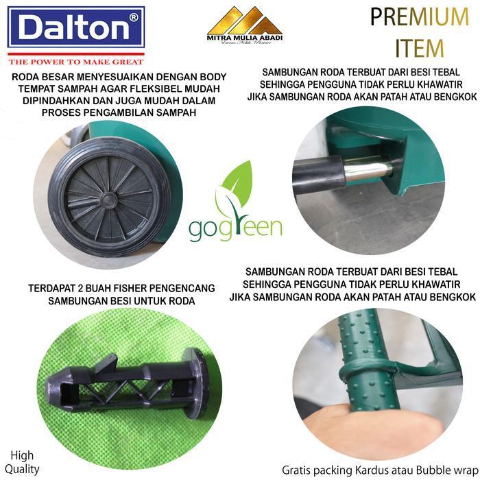 Tempat Sampah Roda Besar 240 Liter Dalton HPDE / DUSTBIN / Bak Sampah