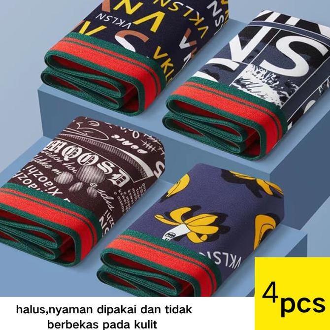 VIMISU Celana Dalam Pria Motif Mewah Terbaru Bahan Adem Seamless Boxer Katun Nyaman Pendek Dewasa CD