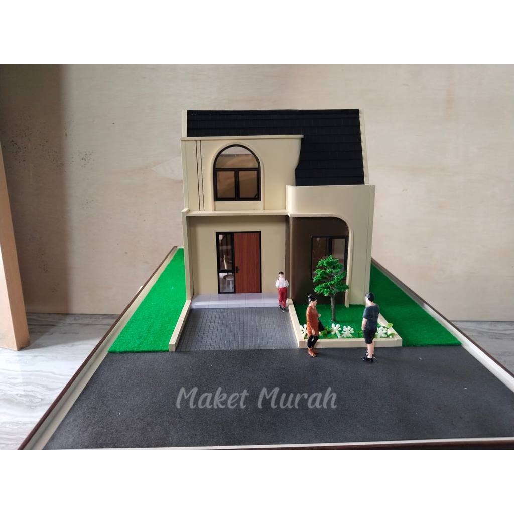 Jasa Maket Perumahan Minimalis Maket Rumah Arsitek Miniatur Rumah Mezzanine Single Unit Diorama Pvc 