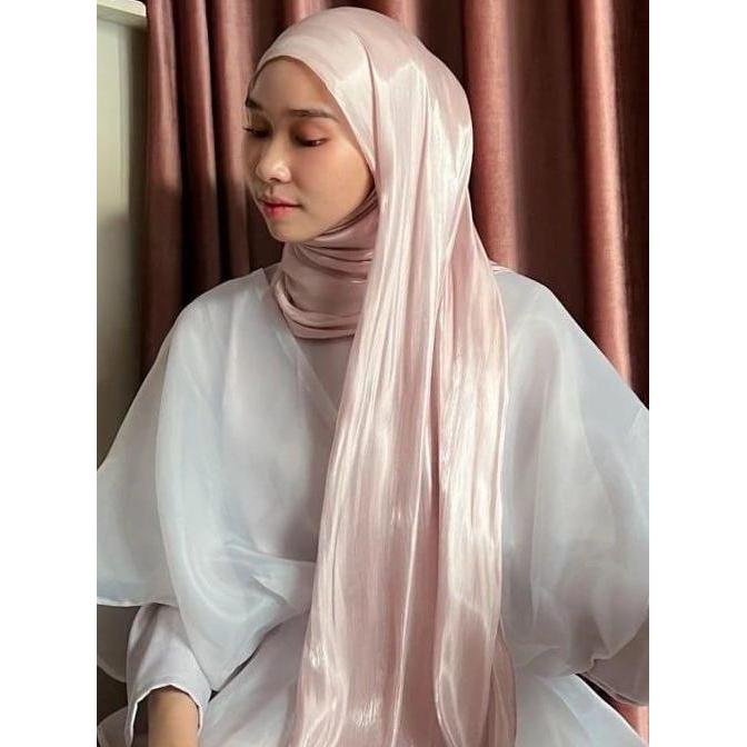 DV85 - Jilbab Pashmina Glow Shimmer Premium Cotre Hijab Mengkilap Hijab Pashmina Shimmer Glowing Pre
