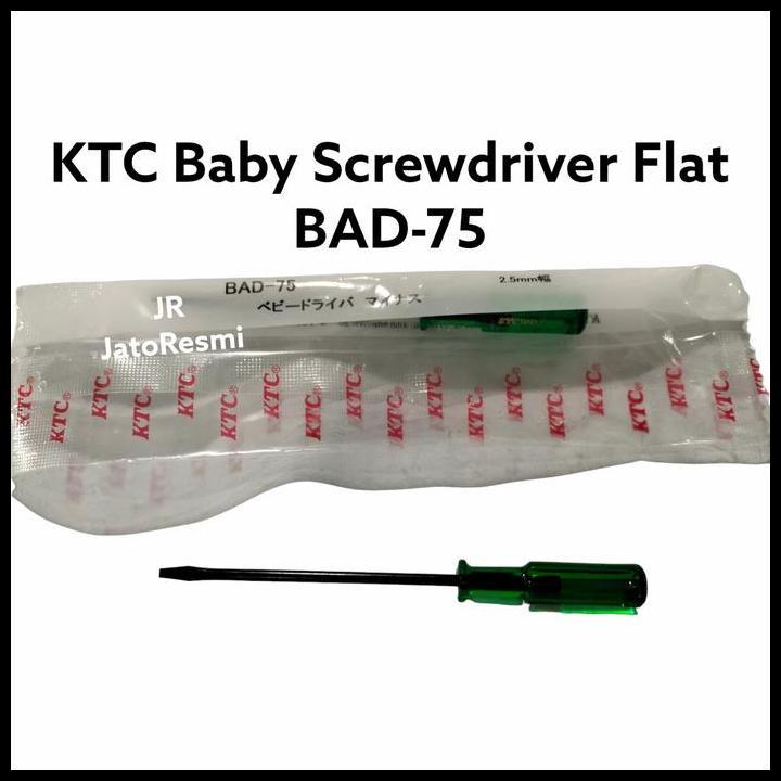 HOT DEAL KTC BABY SCREWDRIVER FLAT BAD-75 OBENG MINUS KTC 