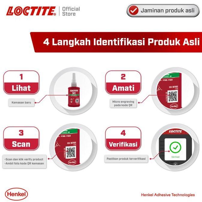 Murah Henkel Loctite 641 Retaining Compound Lem Bearing/Lem Shaft 50 Ml