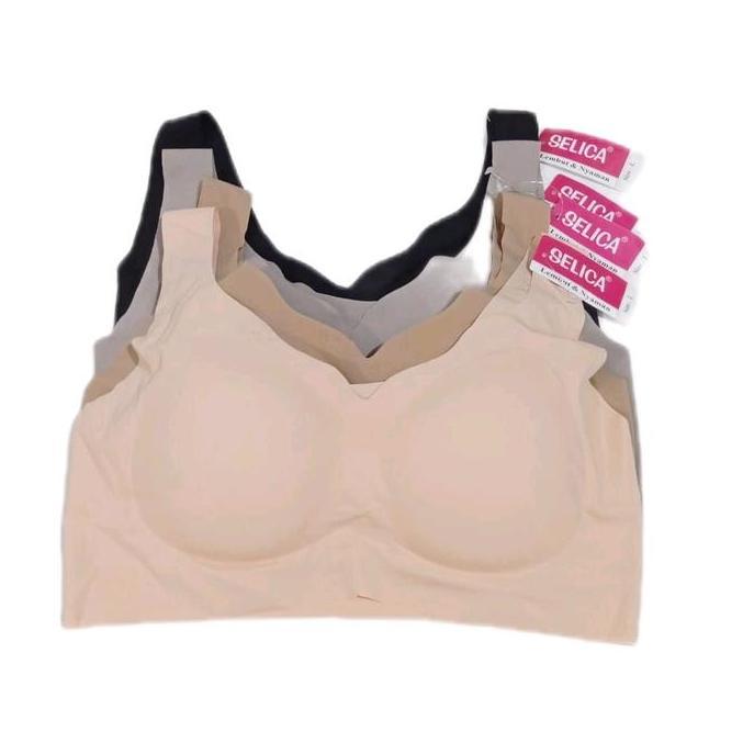 Nyaman- Bralette Seamless Selica Zero Feel Bra Bh Seamless Wanita Genie Munafie Bra Muat Jumbo