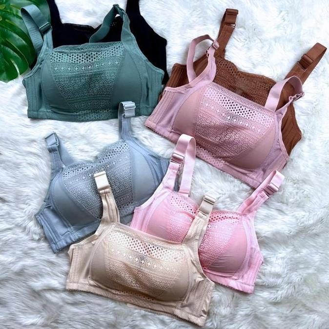 Nyaman- Paket 3Pcs Bh Kemben 701 Kheai Guini Tanpa Kawat Kait 4 Push Up Bra Wanita Pengencang Lemak 
