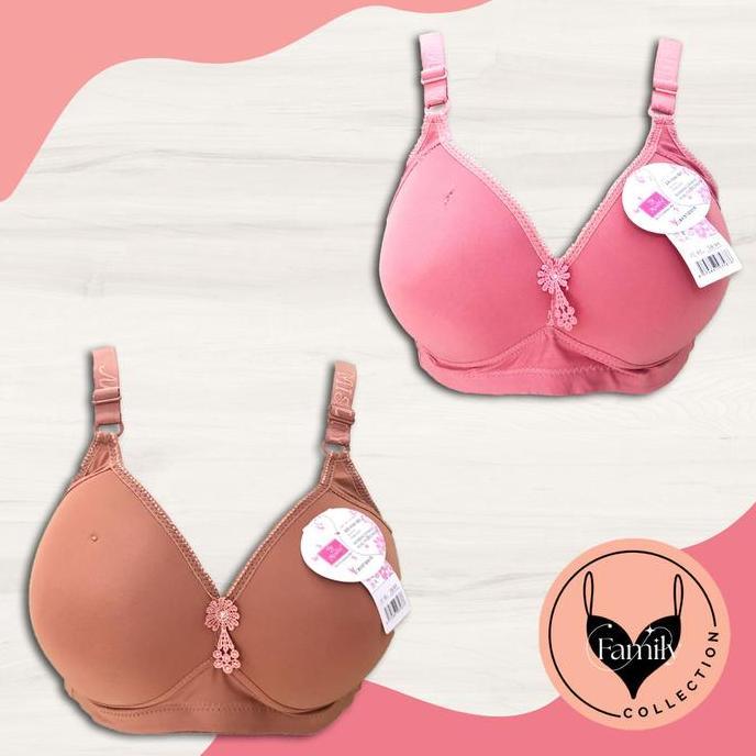 Nyaman- Bra / Bh Jupe Jumbo Tanpa-Kawat Cup C Polos (Size 36-48) Lembut & Nyaman