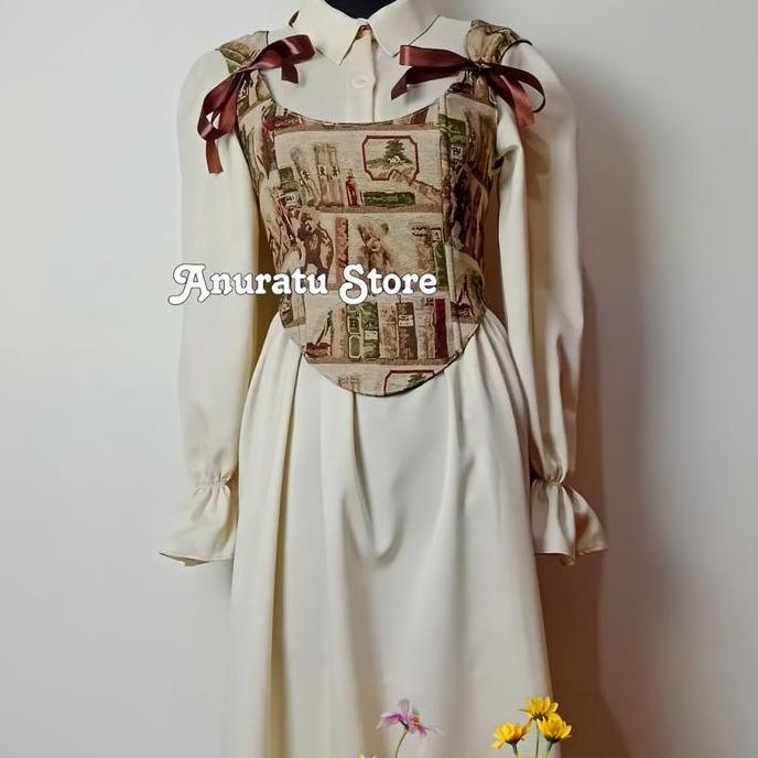 Nyaman- Korset Wanita Cottagecore Vintage Medieval Era|Anuratu Store Official