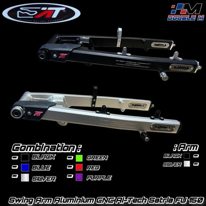 Swing Arm Arem Lengan Ayun Aitech Aluminium Almu CNC Suzuki Satria FU 150 F