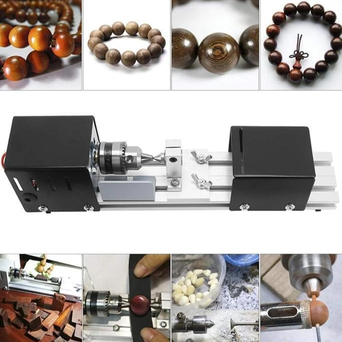 Promo Mesin Bubut Kayu Mini-Wood Working Mini Beads Lathe-Kerajinan Kayu