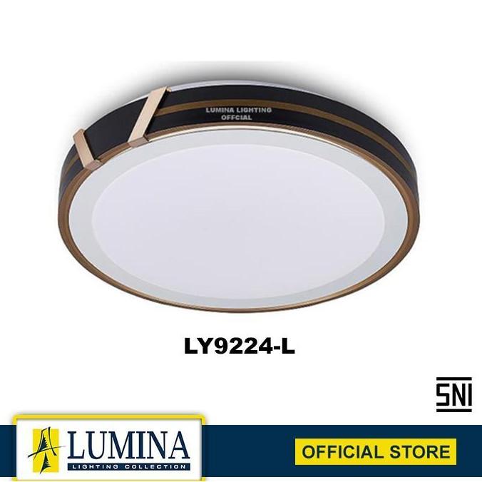 Sale Lumina - Lampu Plafon Led Modern Ceiling Lamp Minimalis Bulat Hitam Gold Sni - Type Ly9224