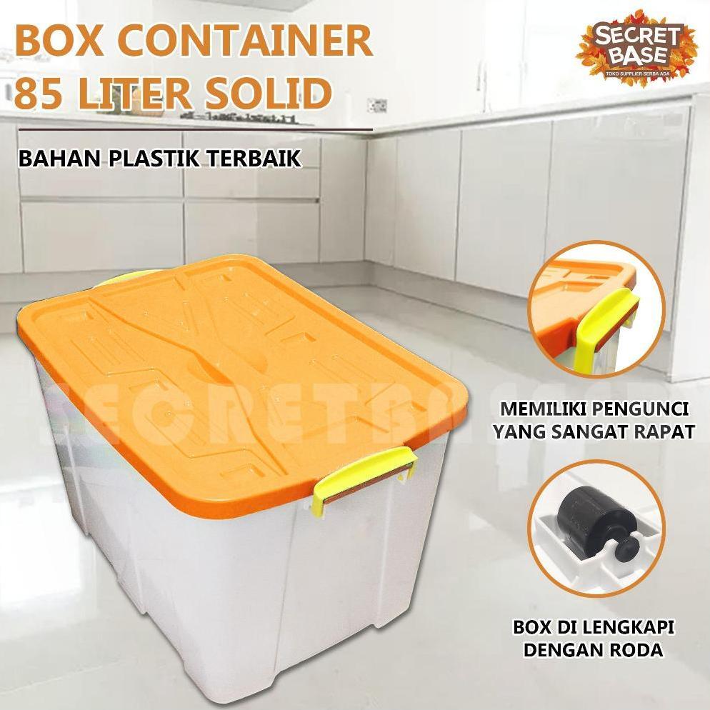 BOX CONTAINER 85 LITER + RODA - Kontainer Box Plastik / Container Box