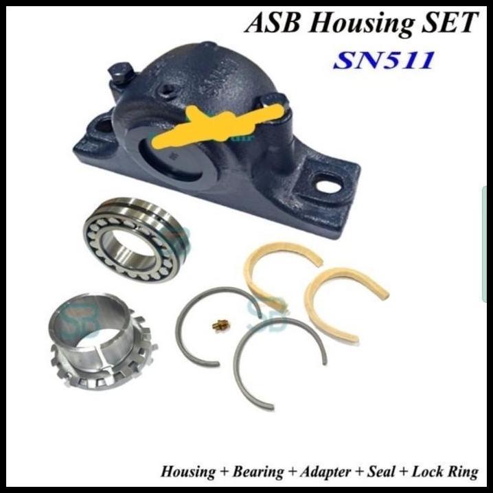 TERBARU BEARING KOMPLIT ADAPTER HOUSING SN 509 22209 CAKW33 H309 SEAL ASB NKN 