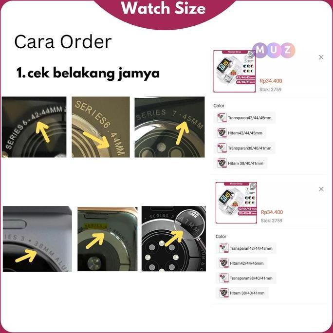 Avila_vela - Transparan strap untuk watch T5 T55 T5plus iwatch HW22 42mm 44mm Glacier Tali jamtangan