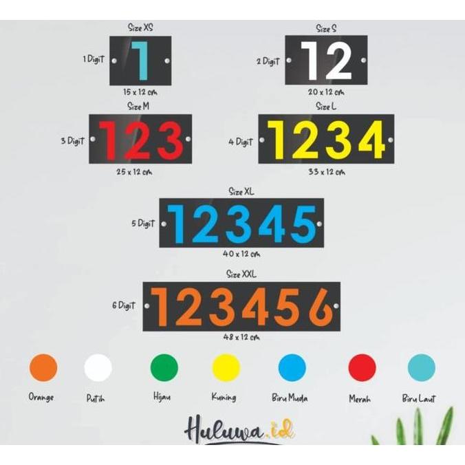 Cotoe- Nomor Rumah Acrylic / Nomer Rumah / Nomor Rumah Unik / Nomor Rumah Akrilik