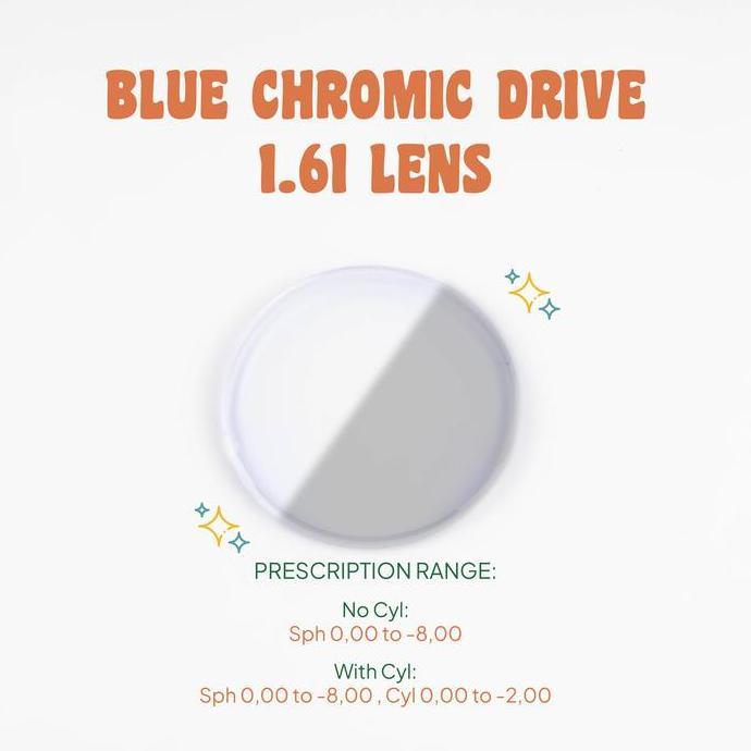 Sunset Eyewear - Lensa Kacamata Blue Chromic Drive