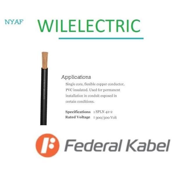 Promo Kabel serabut NYAF 2.5 mm / 2.5mm federal 100 m roll bermacam warna Diskon