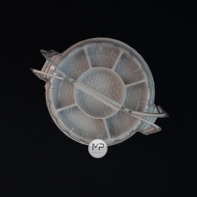 Eggx- Mika Tumini Ct 20 Gagang Sekat / Tumpeng Mini Gagang Sekat 20Cm Putih - 10Pcs