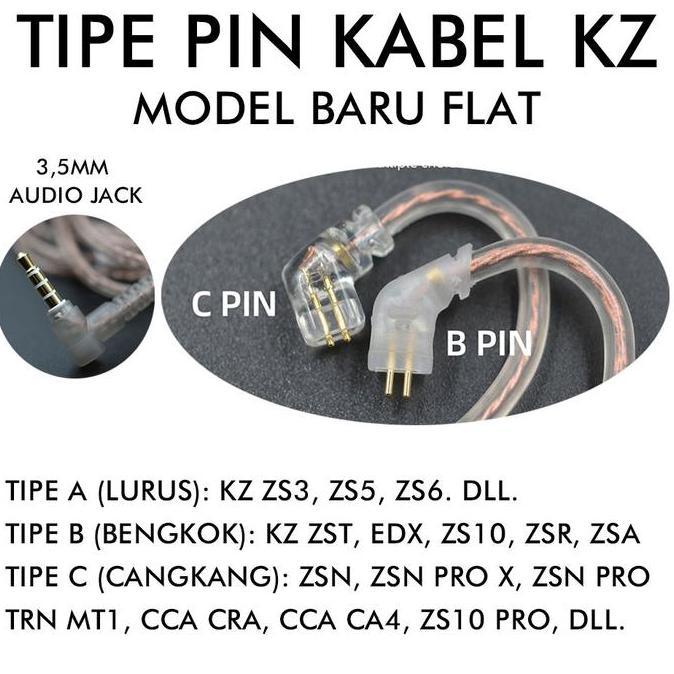 Wkfd- [Original] Kabel Kz Cable Kz With Mic Kz Zsn Pro X Kabel Kz With Mic