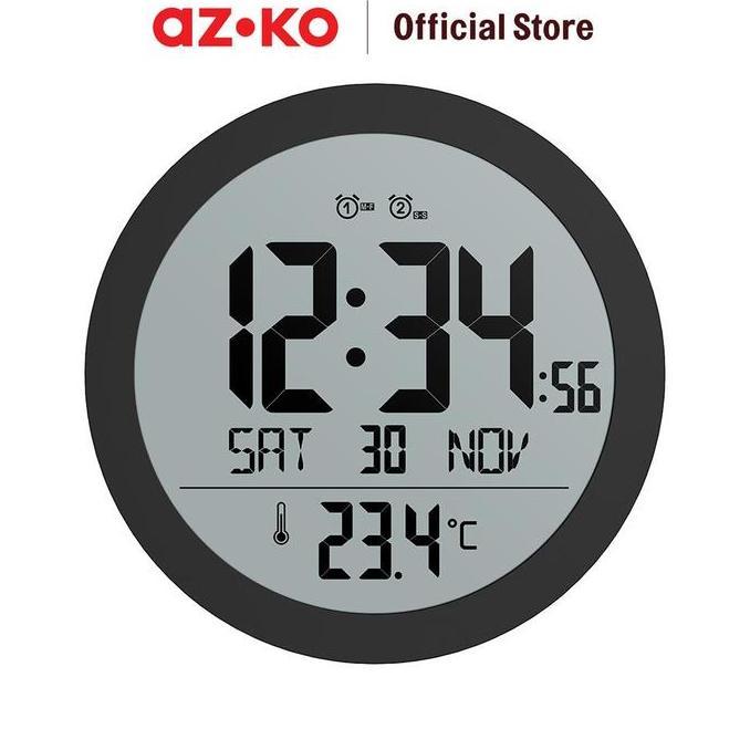 FORHOM JAM DINDING LCD DIGITAL ROUND - HITAM