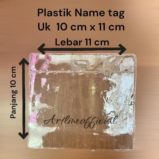 Plastik Nametag Uk 10 Cm X 11 Cm | Cover Kartu Pengenal, Kartu Ujian, Events Dll Isi 100 Pcs Diskon