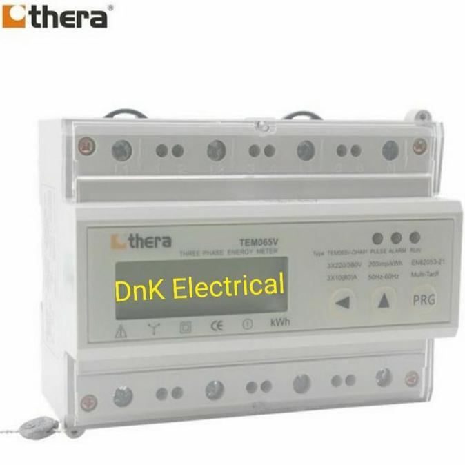 TERBARU - KWH Meter 3 Phase Direct (Digital/LCD) Modbus THERA TEM065V-DH491