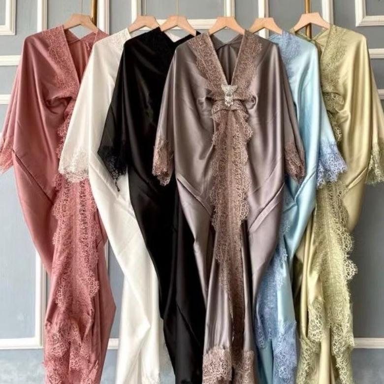 Kaftan Polos Satin Velvet Premium Wanita- Kaftan Pesta, kondangan Kaftan Lebaran