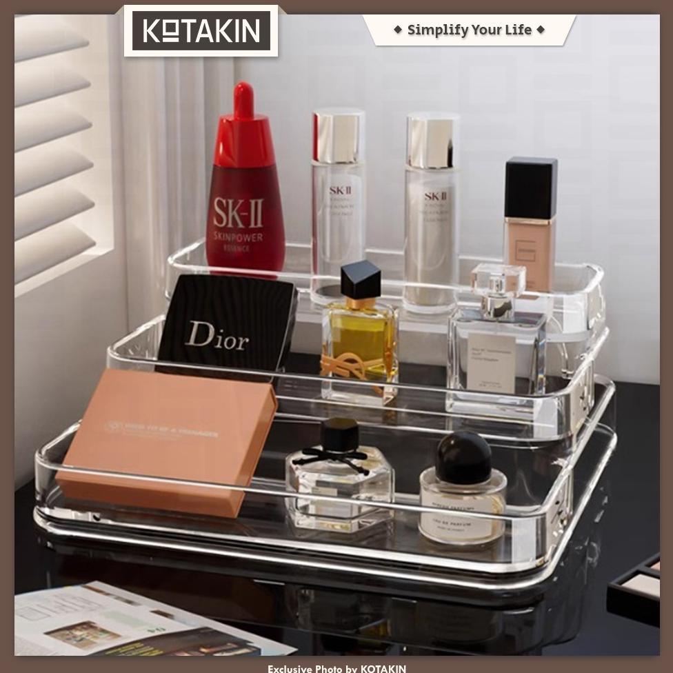 COD KOTAKIN Rak Akrilik 3 Tingkat Organizer Susun Make Up Skincare Parfum Kutek Nail Art Action Figu