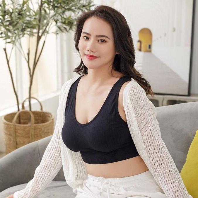 Fitbanget- Pakaian Dalam Wanita Big Size Besar Tanpa Kawat Seamless Bra Olahraga Zero Feel Korean St