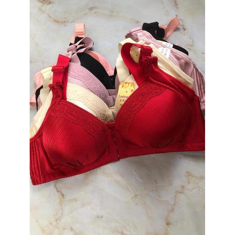Fitbanget- Bra Big Size Wanita Kaitan Depan Tanpa Kawat Size 36-46 Cup C/D