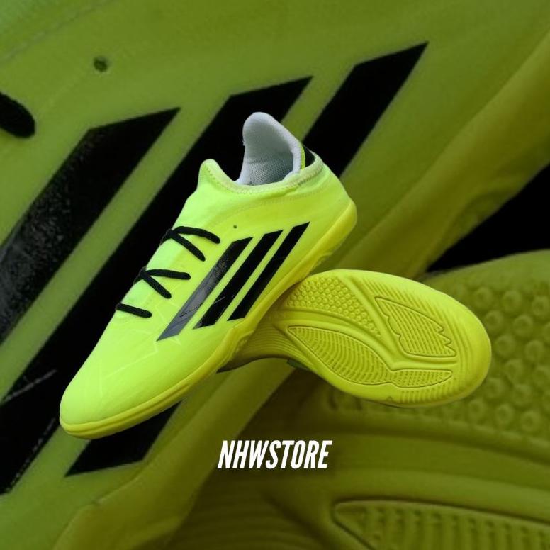 HOT DEALS (FREE KAOS KAKI + DEKER) PROMO SEPATU FUTSAL SEMIBOOT ADIZERO X SPEEDFLOW WHITE PINK
