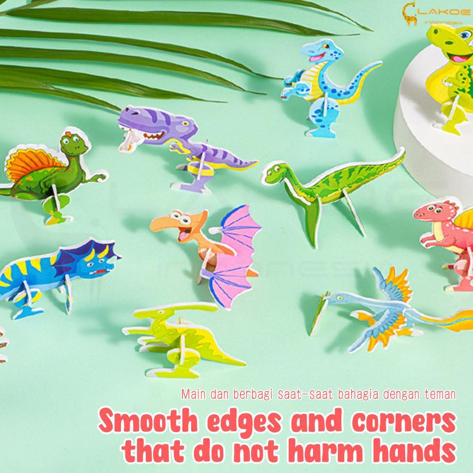 terbaru lakoe mainan edukasi anak puzzle 3d diy motif hewan serangga lucu diy jigsaw puzzle