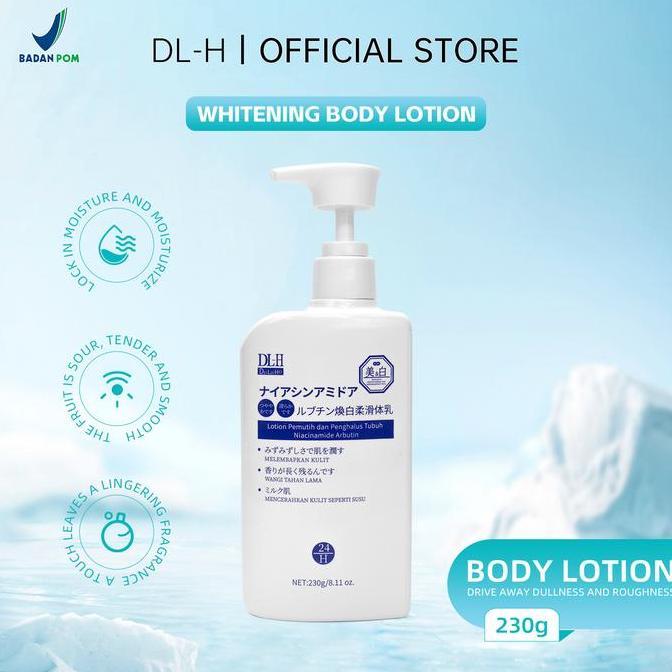DL-H Niacinamide Body Lotion Cerah Alami Penghilang Bekas dan Collagen