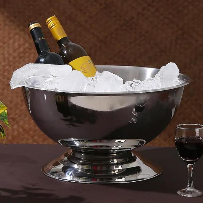 Stainless Steel Punch Bowl Ice Bucket wine Bucket - SUNNEX