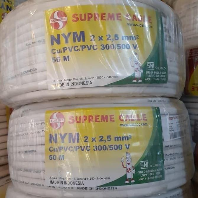 Promo Kabel Nym Supreme 2X2.5 2 X 2.5 Roll @50M